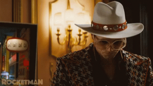 Rocketman Elton John Cowboy Costume GIF