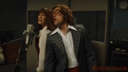 Rocketman Elton John Duo Singing GIF
