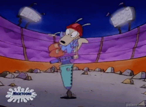 Rocko Operating A Jackhammer GIF