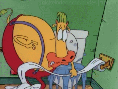Rocko's Modern Life Rolling Toilet Paper GIF