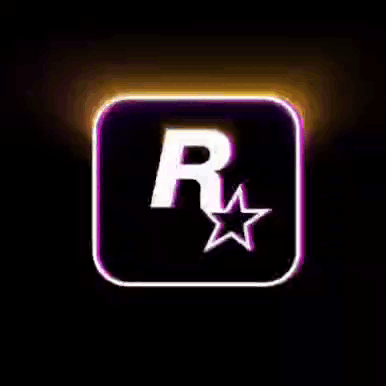 Rockstar Logo Glowing in Dark with Star