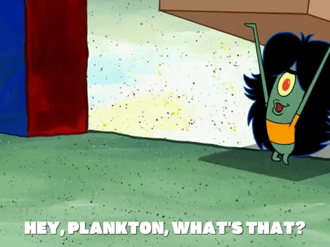 Rockstar Plankton Carrying A Box GIF