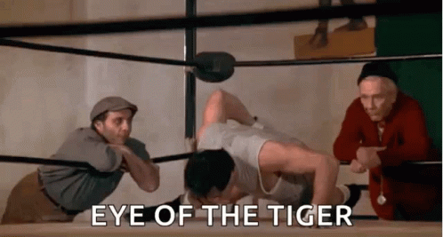 Rocky Balboa Push Up Training GIF