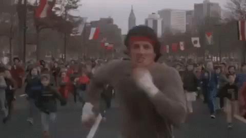 Rocky Balboa Sylvester Stallone Marathon Training GIF