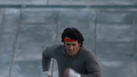 Rocky Balboa Sylvester Stallone Stair Training GIF
