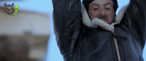 Rocky Balboa Wood Cutting Training GIF