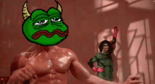 Rocky Horror Picture Show Meatloaf Pepe Frog Meme GIF