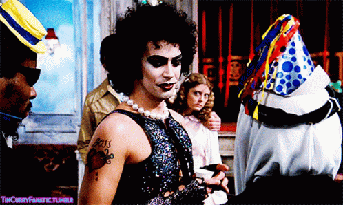 Rocky Horror Picture Show Meatloaf Throwing Drinks GIF