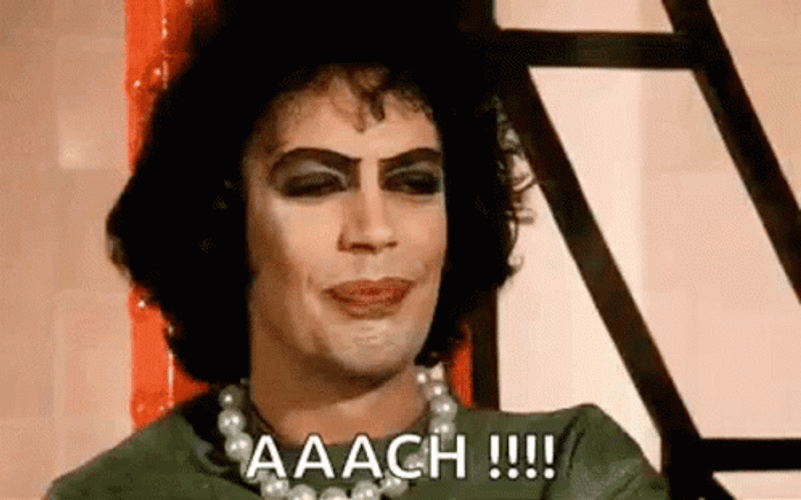 Rocky Horror Picture Show Meatloaf Eye Roll GIF