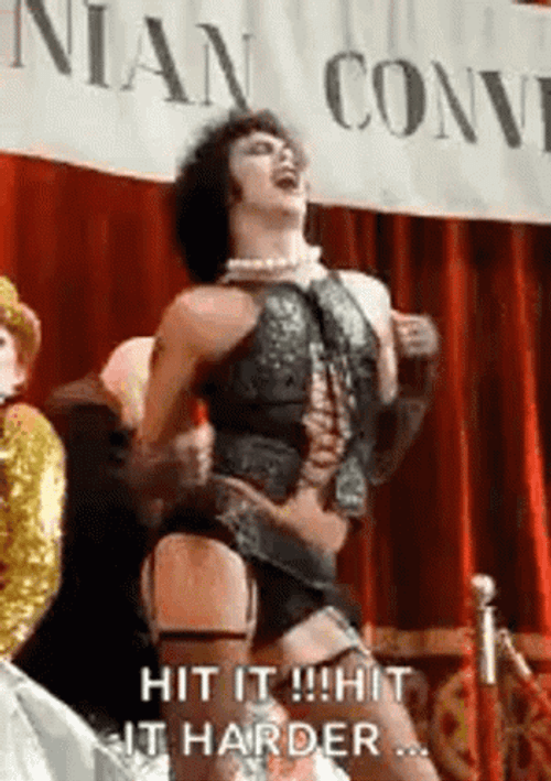 Rocky Horror Picture Show Meatloaf Hit Harder GIF