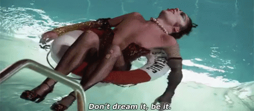 Rocky Horror Picture Show Meatloaf Relaxing In Pool GIF