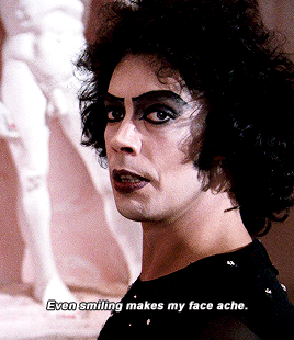 Rocky Horror Picture Show Meatloaf Smiling Hurts GIF
