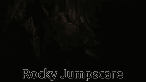 Rocky Jumpscare Statue in Dark