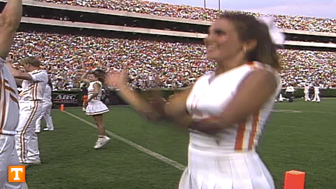 Rocky Top Cheerleader Cheering GIF