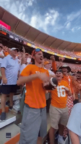 Rocky Top Fan Throw Ball Back GIF