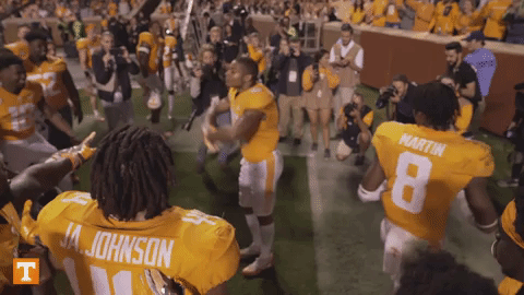Rocky Top Player Doing Backflip GIF