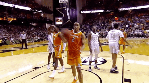 Rocky Top Player Flexing His Bicep GIF