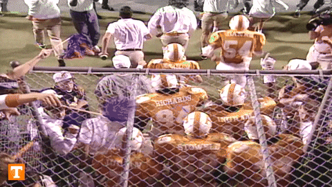 Rocky Top Player Running To Football Field GIF