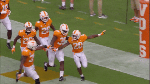 Rocky Top Players Celebrating Their Victory GIF