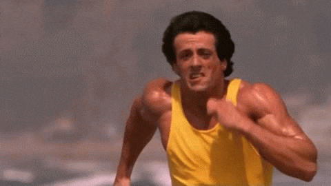 Rocky Training Sylvester Stallone Running GIF