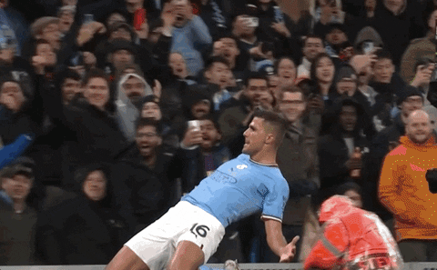 Rodri Confident Slide To Fans GIF