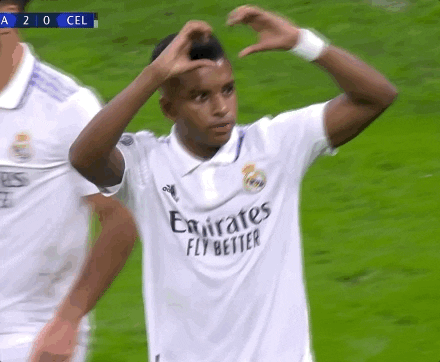 Rodrygo Heart Hand To Crowd GIF