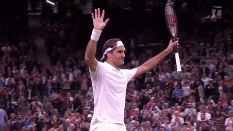 Roger Federer Clapping With His Racket GIF