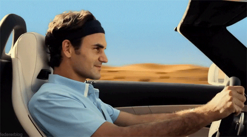 Roger Federer Driving GIF