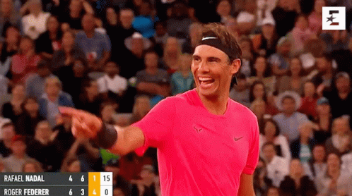 Roger Federer Laughing And Pointing Something GIF