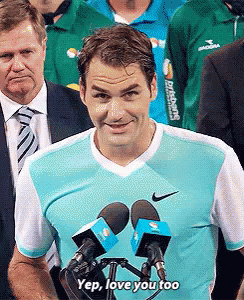 Roger Federer Love You Too GIF