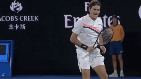 Roger Federer Missing A Point GIF