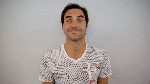 Roger Federer Nodding GIF