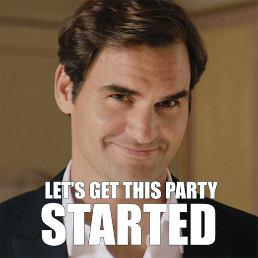 Roger Federer Ready To Party GIF