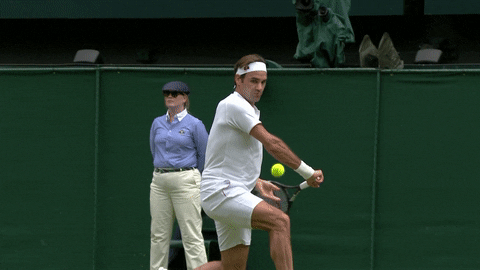 Roger Federer Recorded On Slow Motion GIF