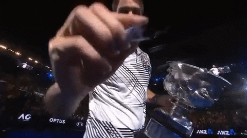 Roger Federer Signing An Autograph GIF