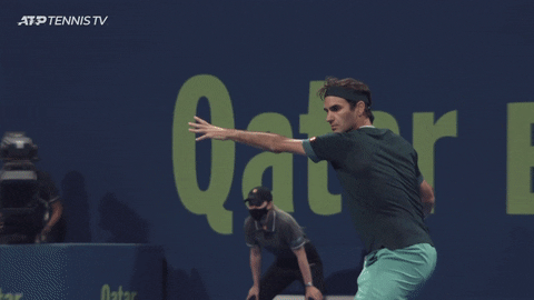 Roger Federer Very Powerful Shot GIF