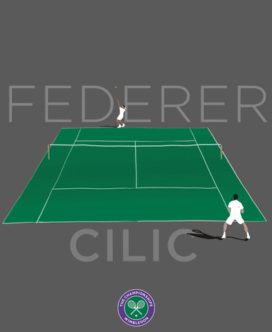 Roger Federer Vs Cilic Illustration GIF