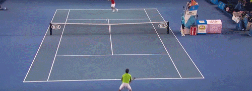 Roger Federer Winning A Point GIF