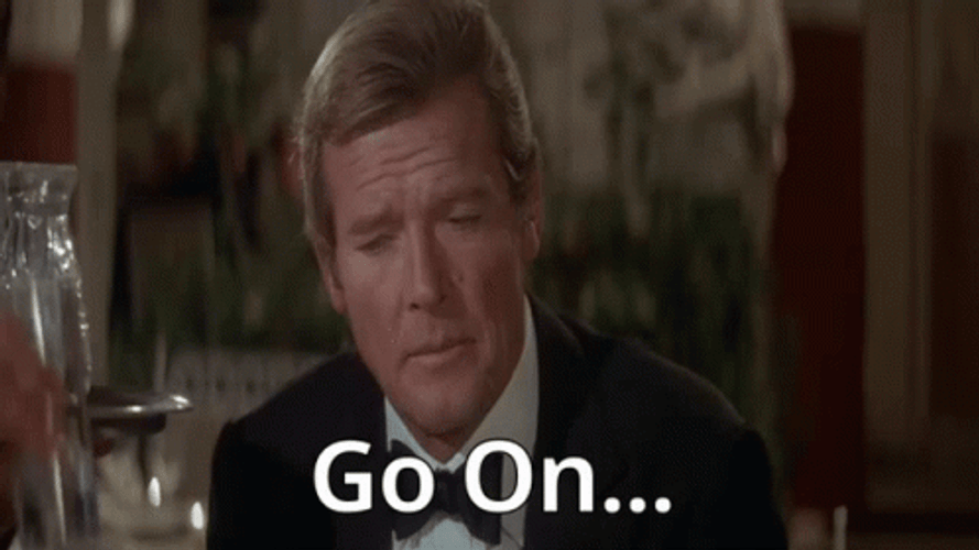 Roger Moore Go On GIF