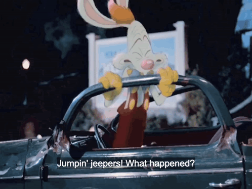 Roger Rabbit Jumping Jeepers GIF
