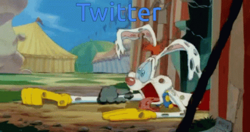 Roger Rabbit Lying On Ground Twitter GIF
