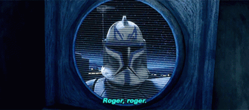 Roger Roger Text with Robot