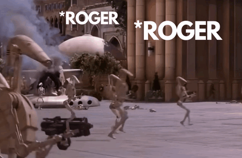Roger That Text on Cartoon
