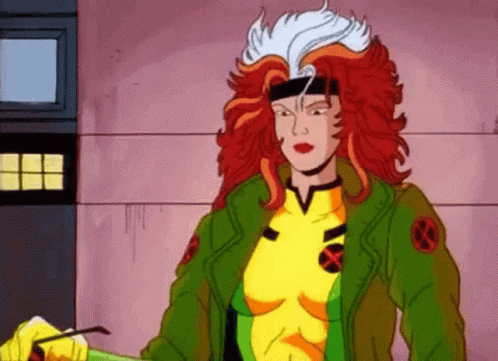 Rogue Is A Female Superhero From The X-Men Animated Series . GIF