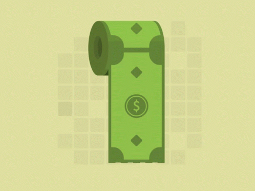 Roll of Money With Dollar Sign