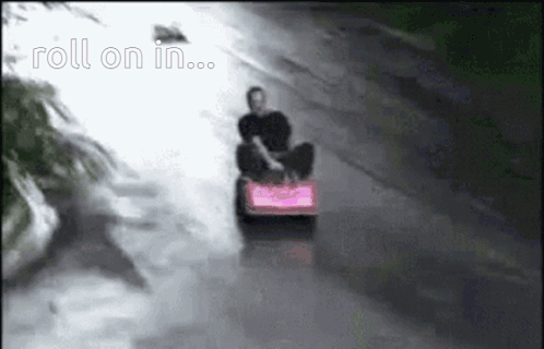 Roll On In Kid Car Crash GIF