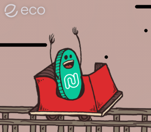 Roller Coaster Drawing With Word Eco