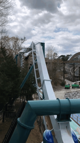 Roller Coaster Going Down Hill