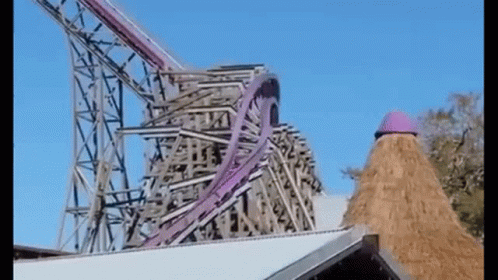 Roller Coaster Going Down Hill