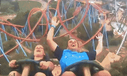 Roller Coaster Mid-air Phone Catch GIF